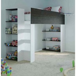 Cubby House Bunk Bed With Open Shelves